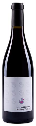 wine bottle with a duck on a white label